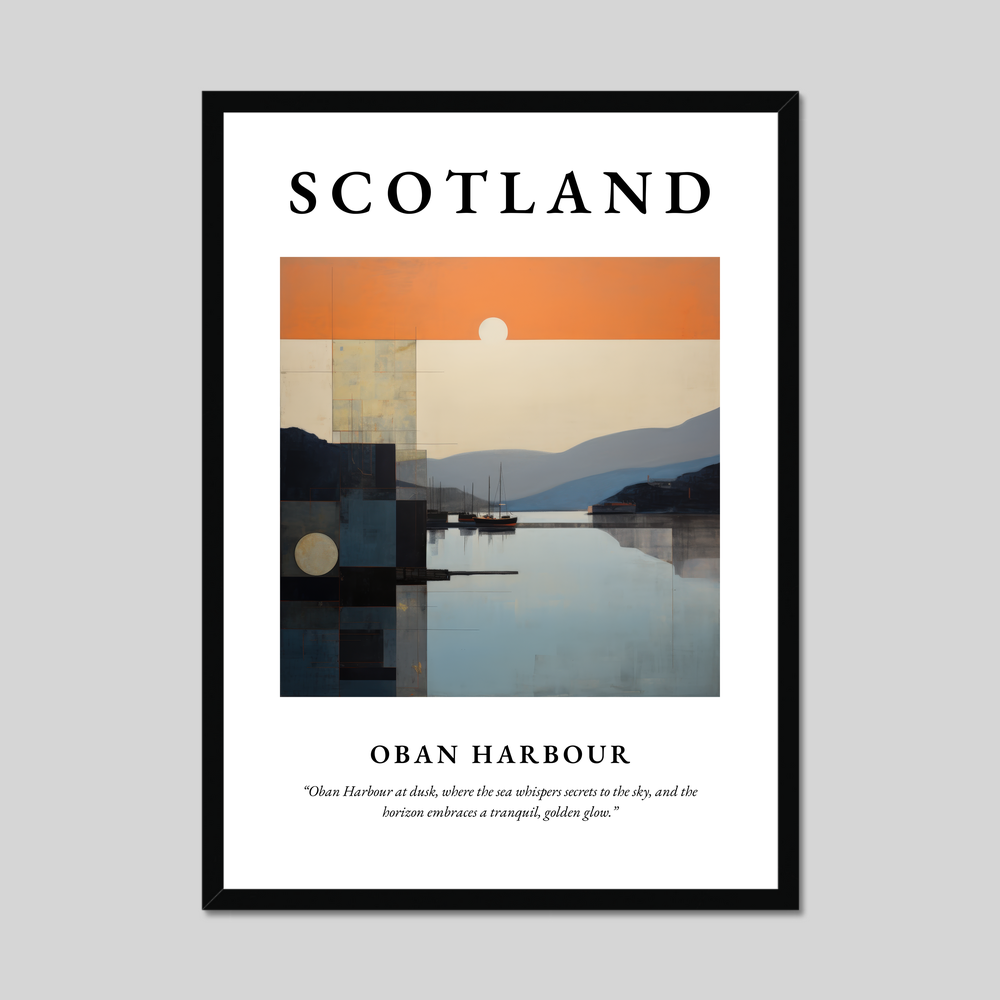 Poster of Oban Harbour, Scotland.