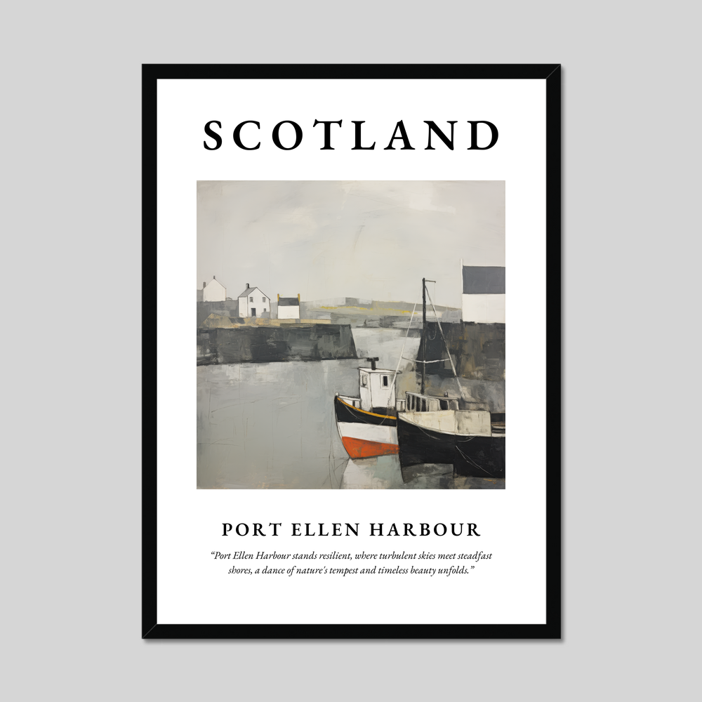 Poster of Port Ellen Harbour, Scotland.