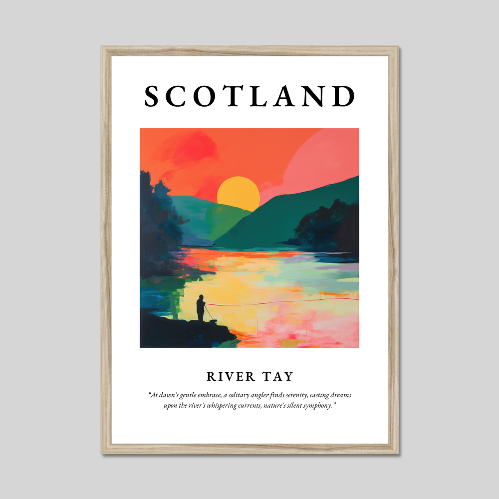 Poster in a natural frame with the word Scotland