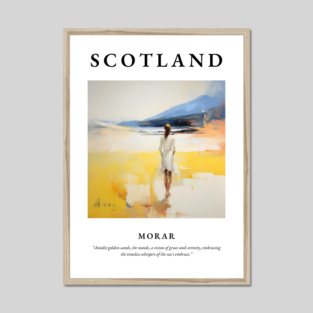 Poster in a natural frame with the word Scotland