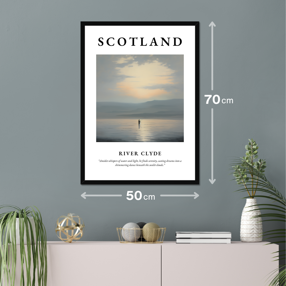 Poster of River Clyde hanging on a wall