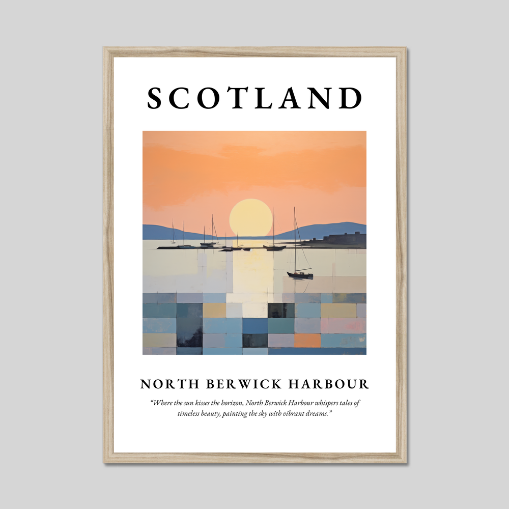 Poster in a natural frame with the word Scotland