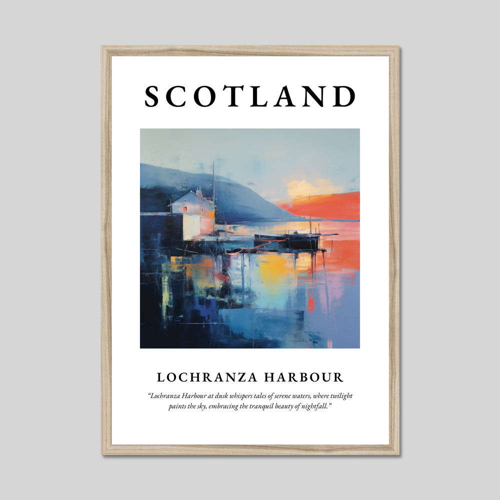 Poster in a natural frame with the word Scotland