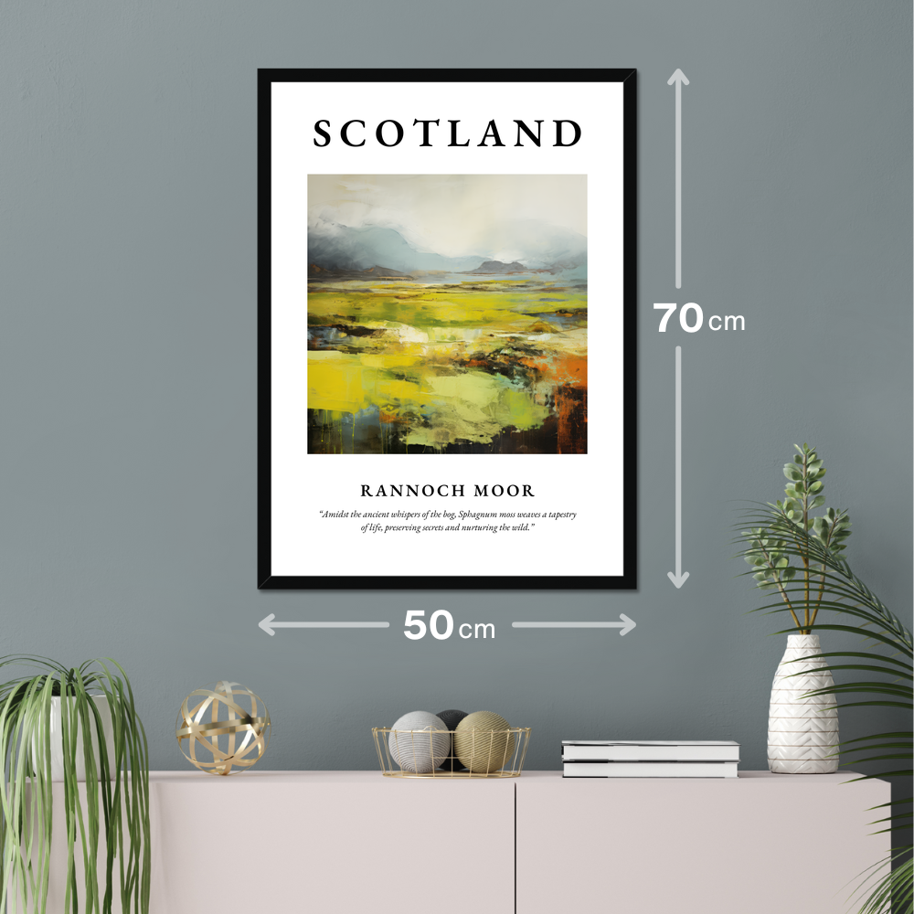 Poster of Rannoch Moor hanging on a wall