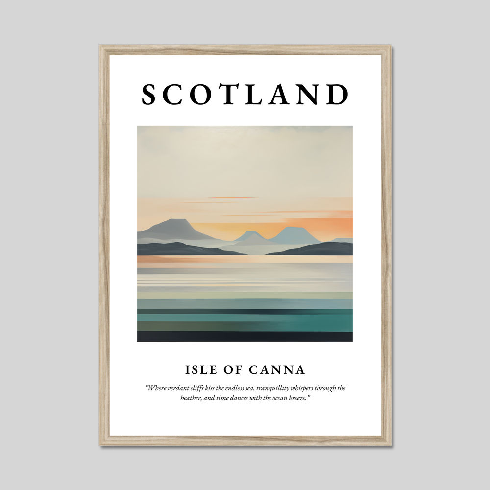 Poster in a natural frame with the word Scotland