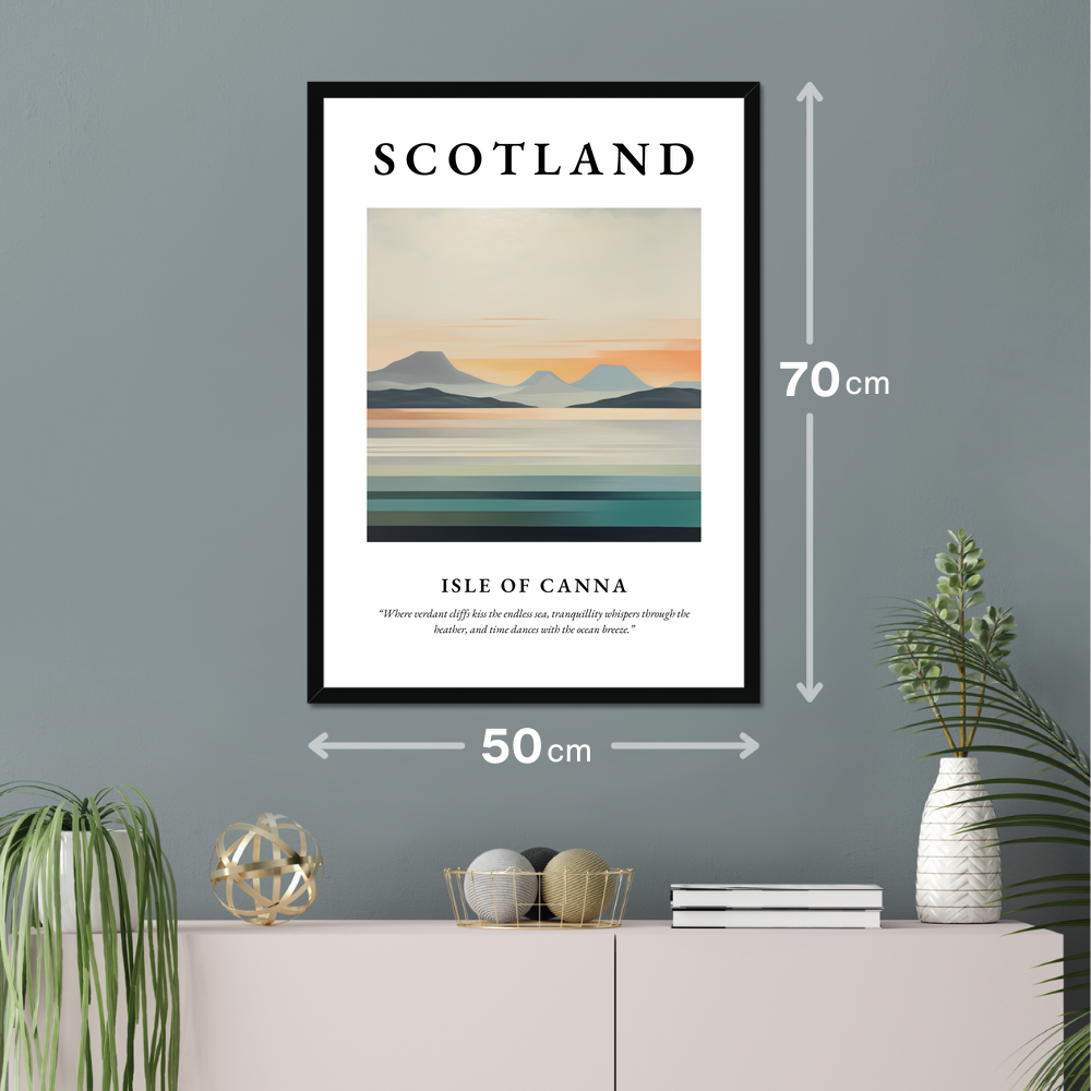 Poster of Isle of Canna hanging on a wall