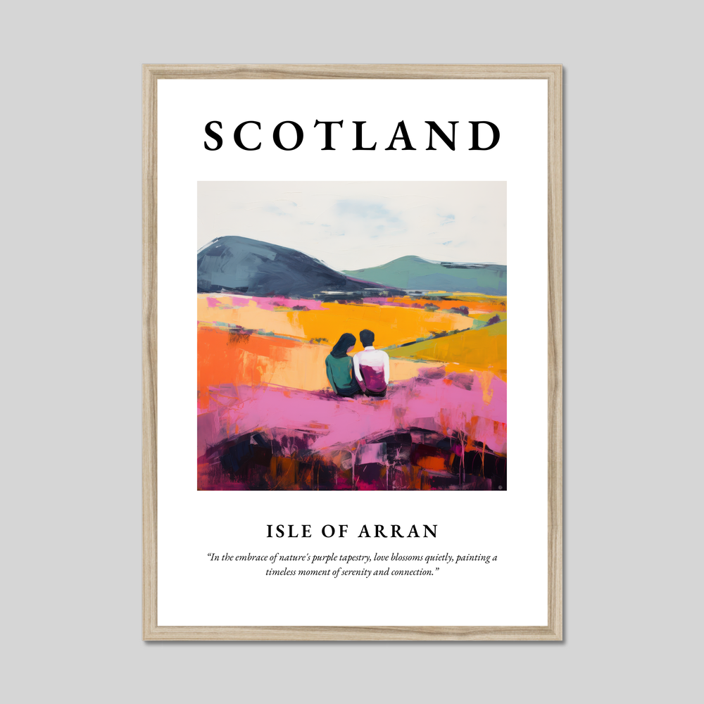 Poster in a natural frame with the word Scotland