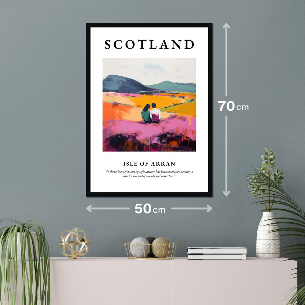 Poster of Isle of Arran hanging on a wall