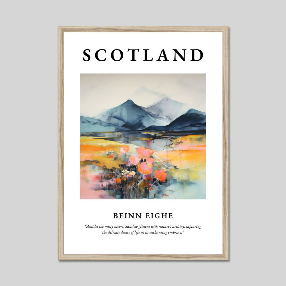 Poster in a natural frame with the word Scotland