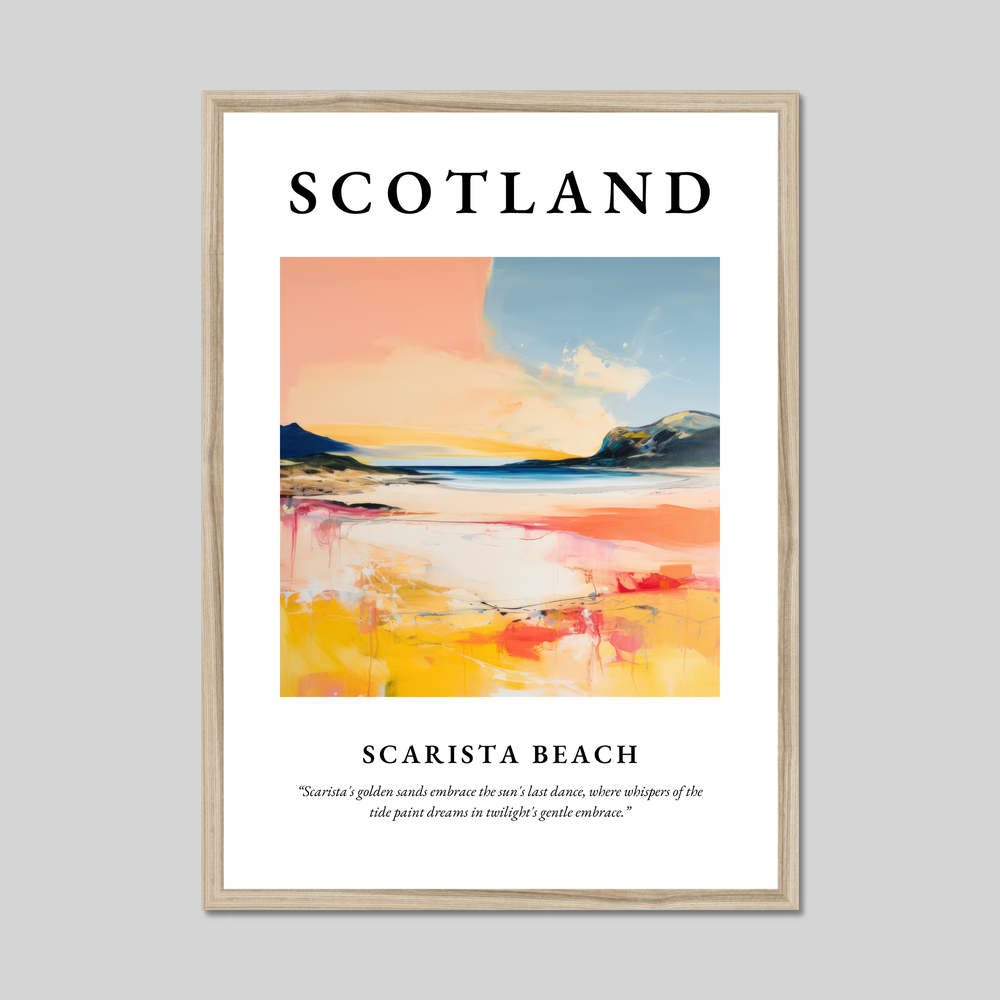 Poster in a natural frame with the word Scotland