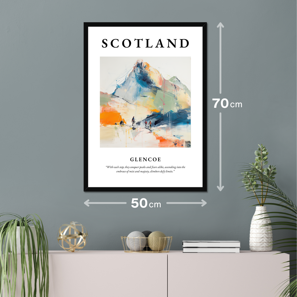 Poster of Glencoe hanging on a wall