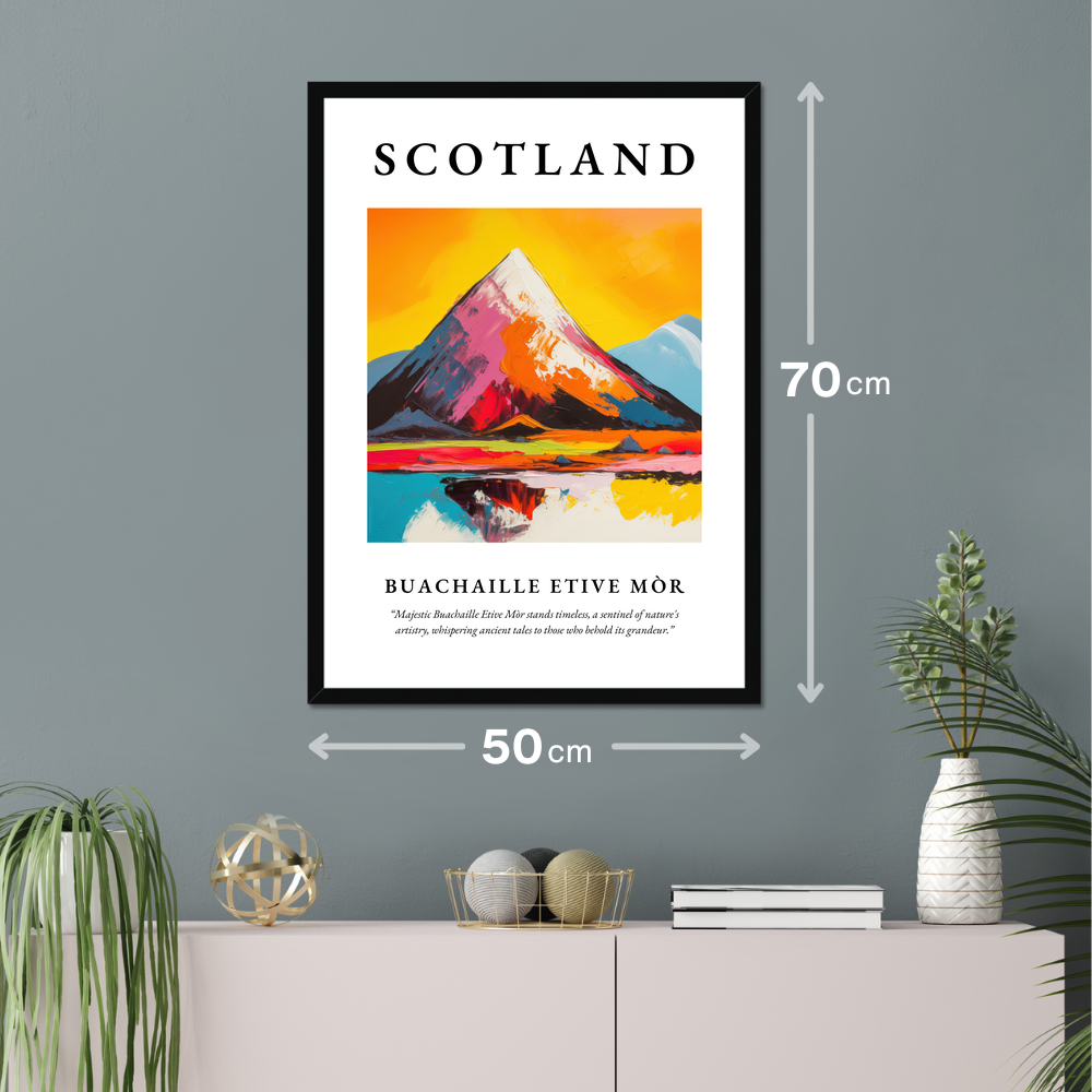 Poster of Buachaille Etive Mòr hanging on a wall