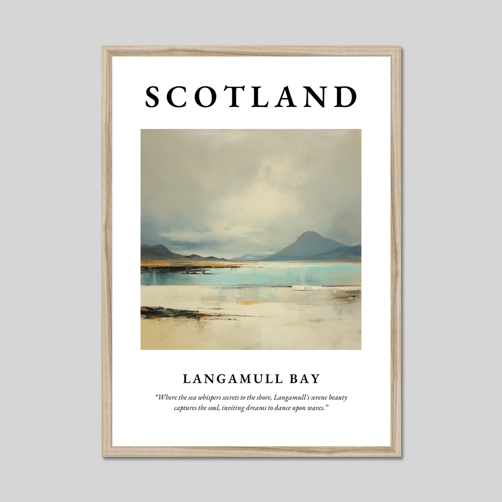 Poster in a natural frame with the word Scotland