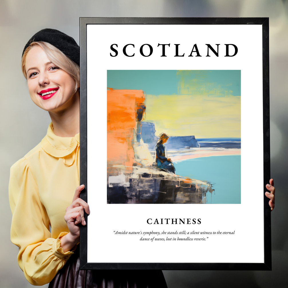 Person holding a poster of Caithness