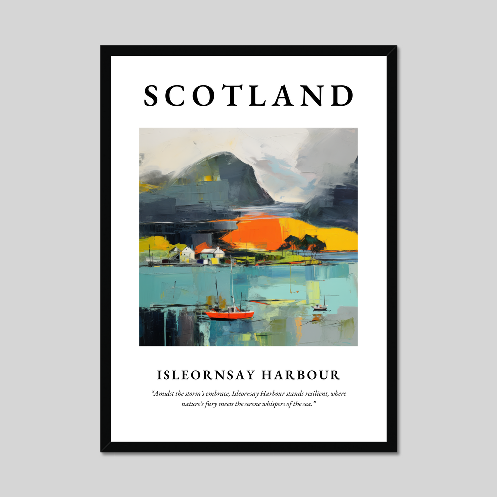 Poster of Isleornsay Harbour, Scotland.