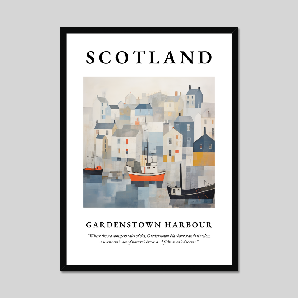 Poster of Gardenstown Harbour, Scotland.