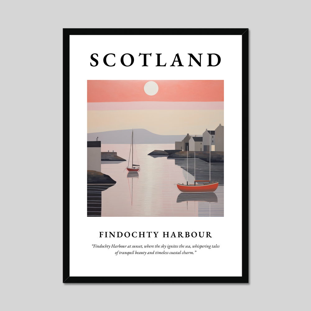 Poster of Findochty Harbour, Scotland.