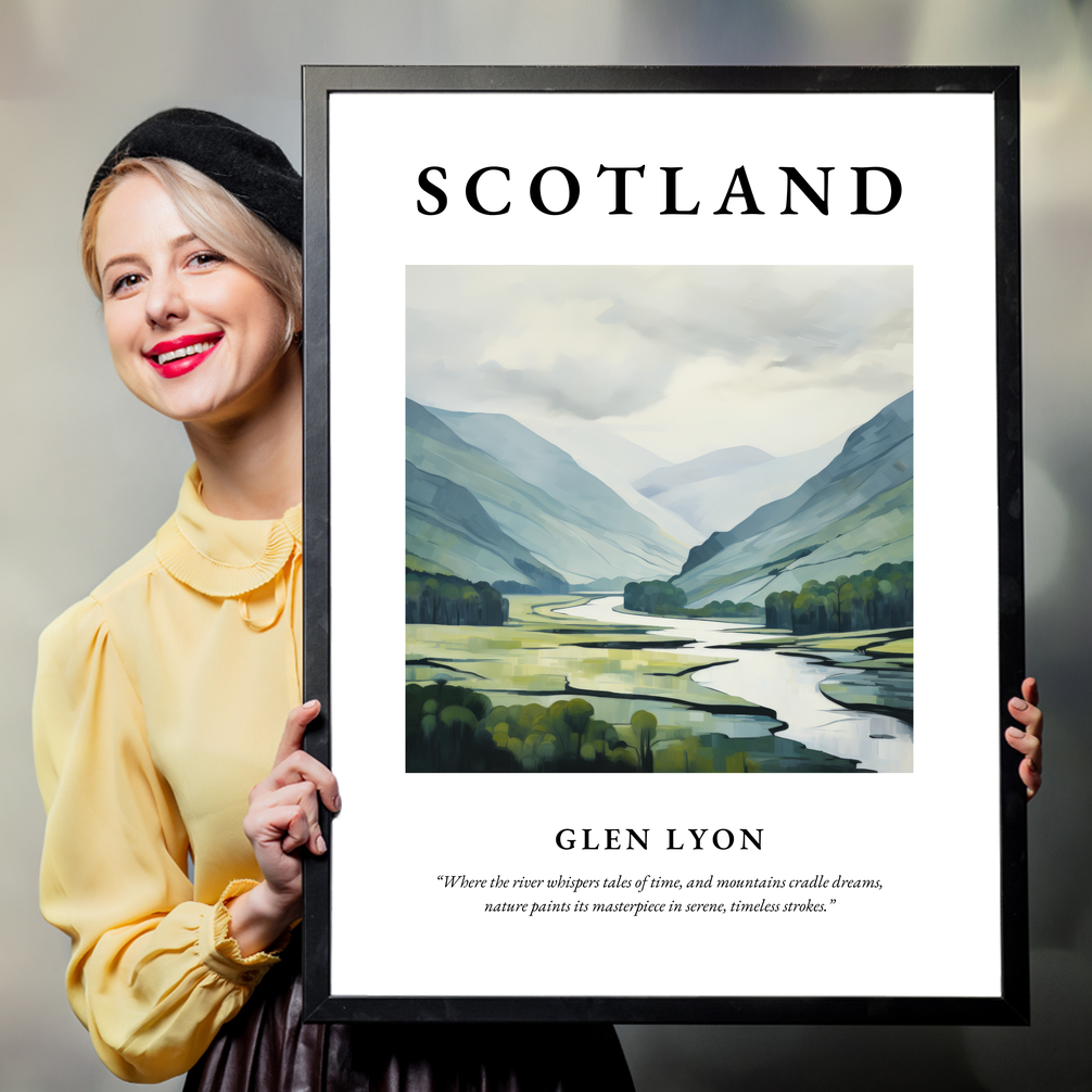 Person holding a poster of Glen Lyon