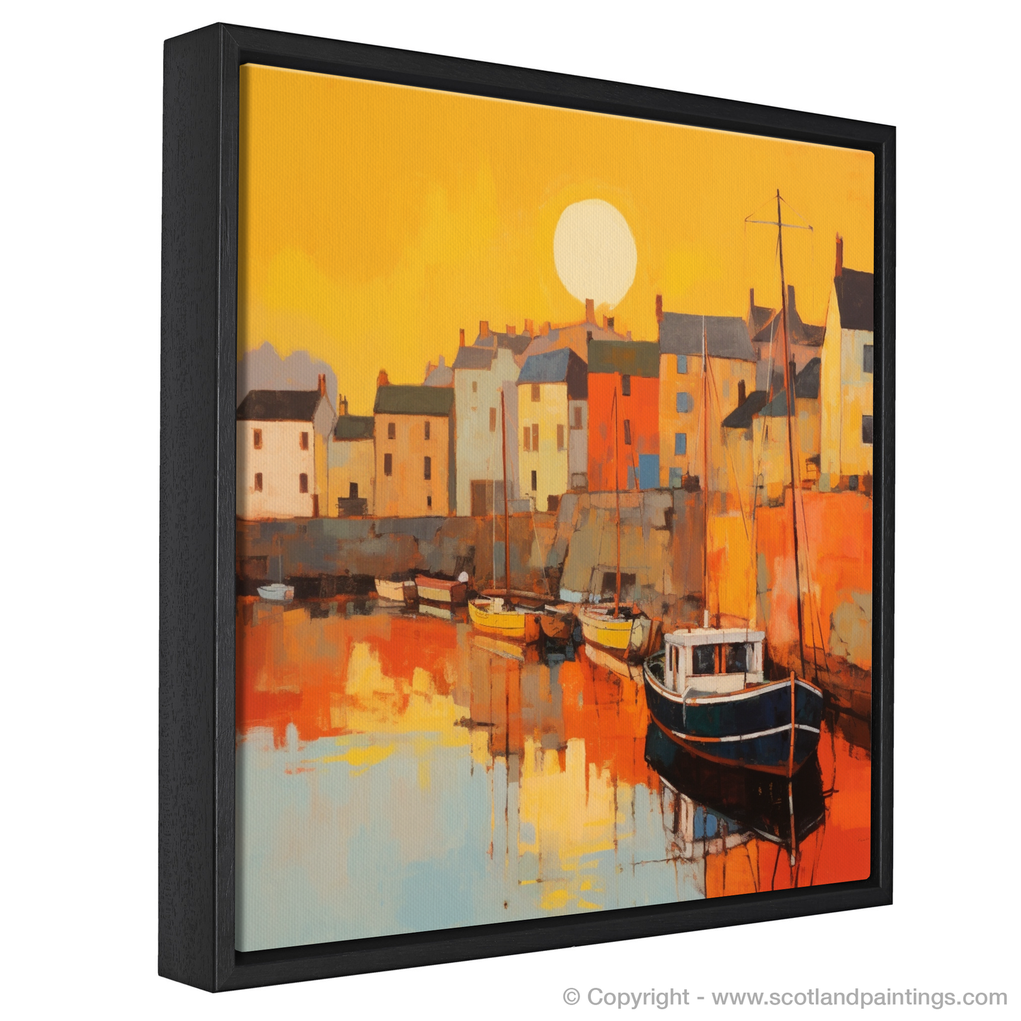 Eyemouth Harbour at Golden Hour: An Abstract Dream