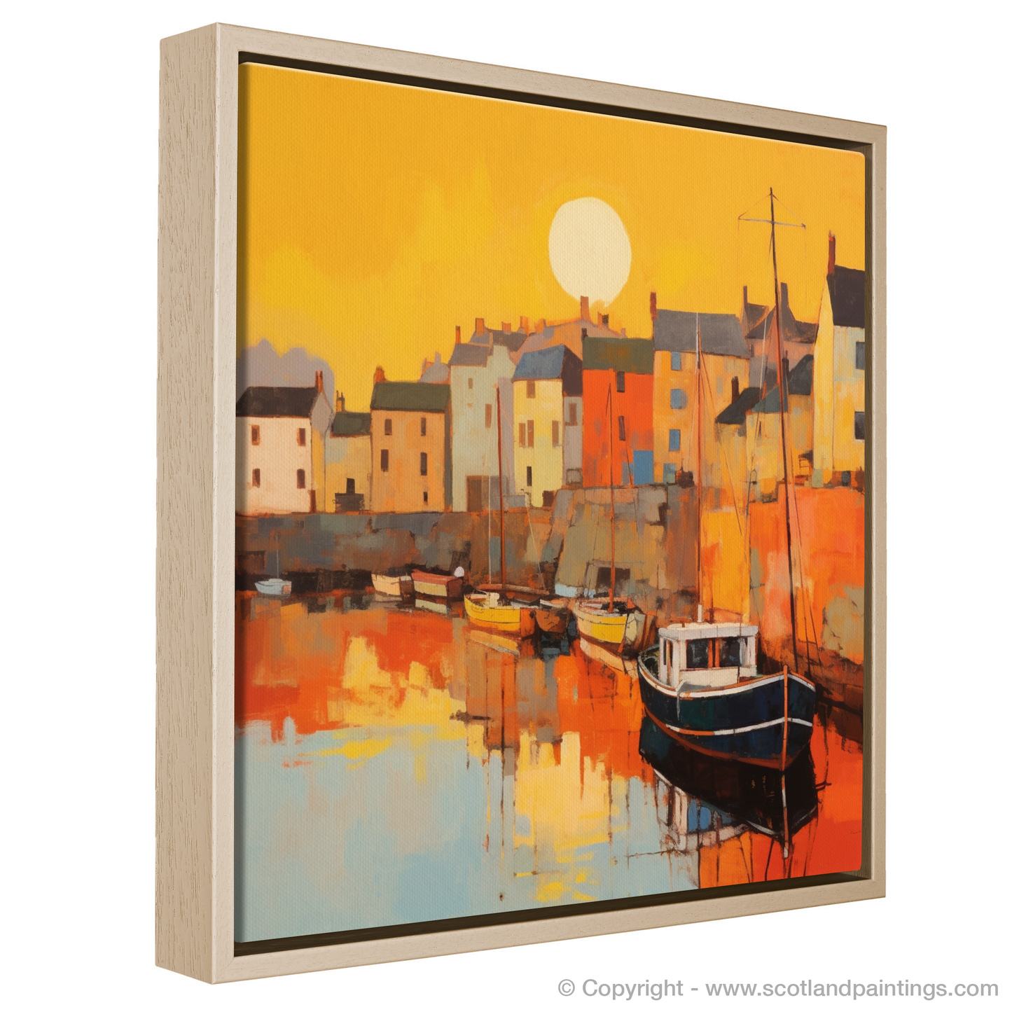 Eyemouth Harbour at Golden Hour: An Abstract Dream