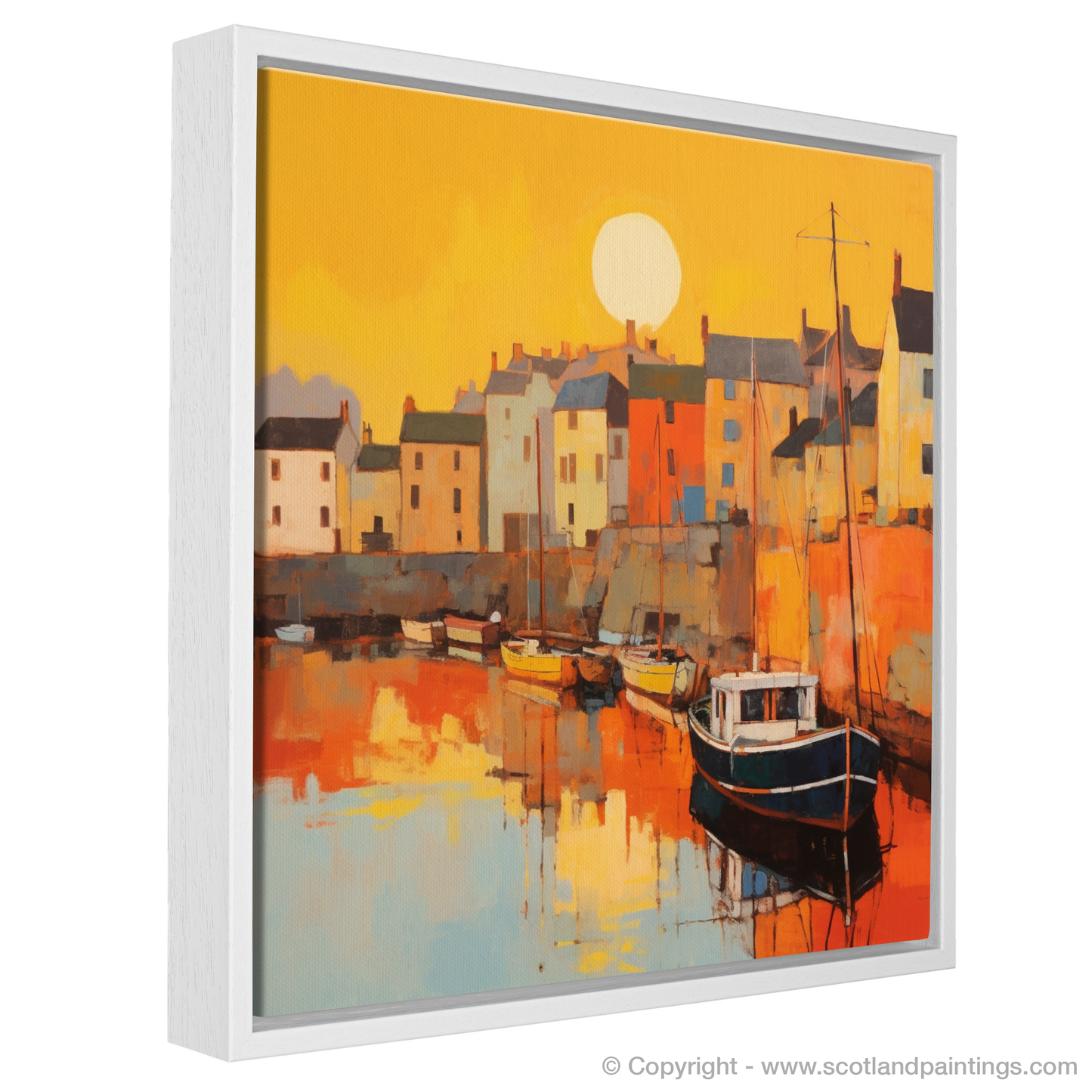 Eyemouth Harbour at Golden Hour: An Abstract Dream