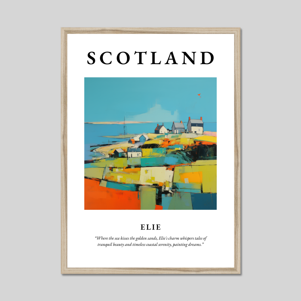 Poster in a natural frame with the word Scotland