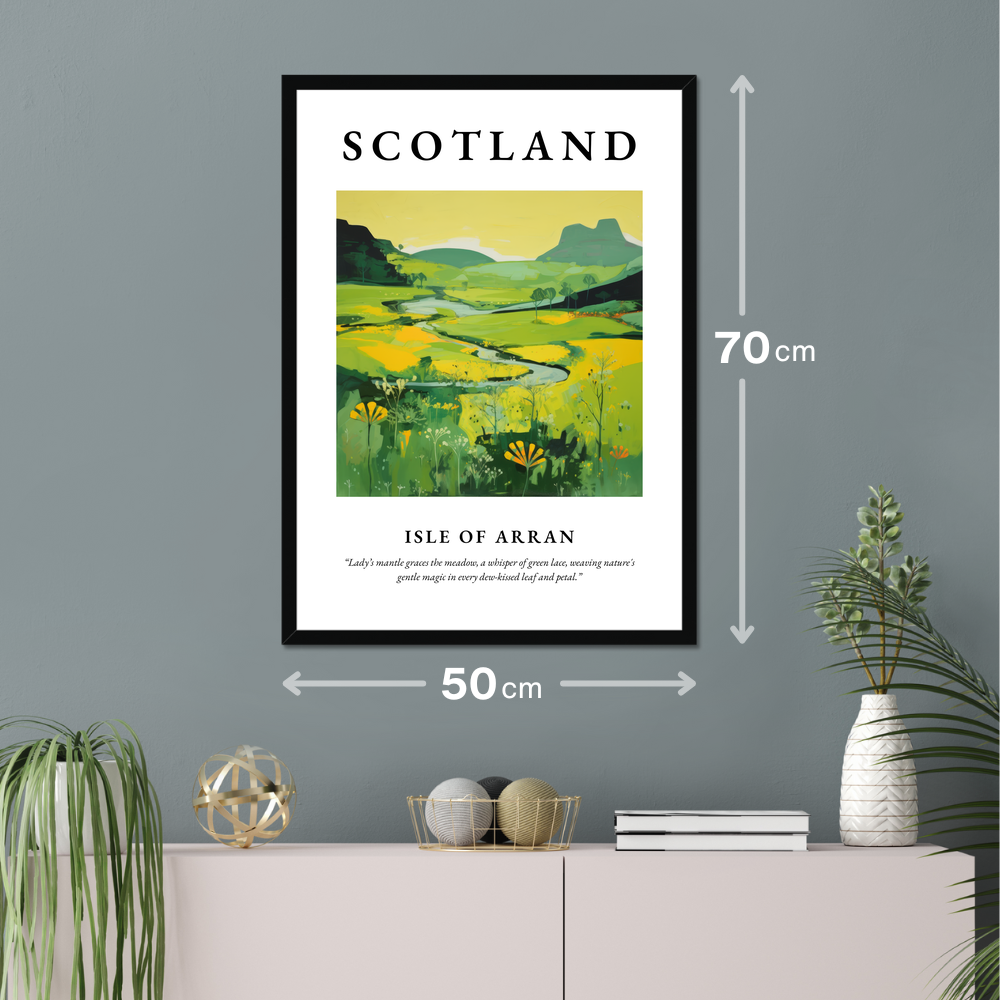 Poster of Isle of Arran hanging on a wall