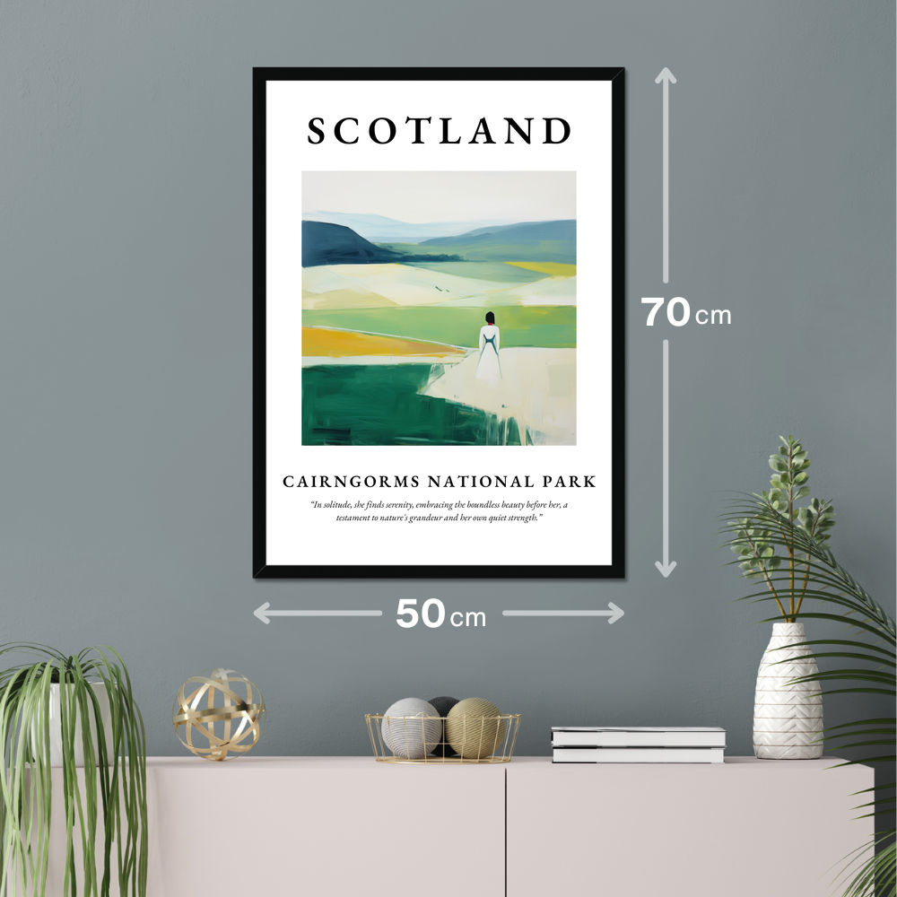 Poster of Cairngorms National Park hanging on a wall