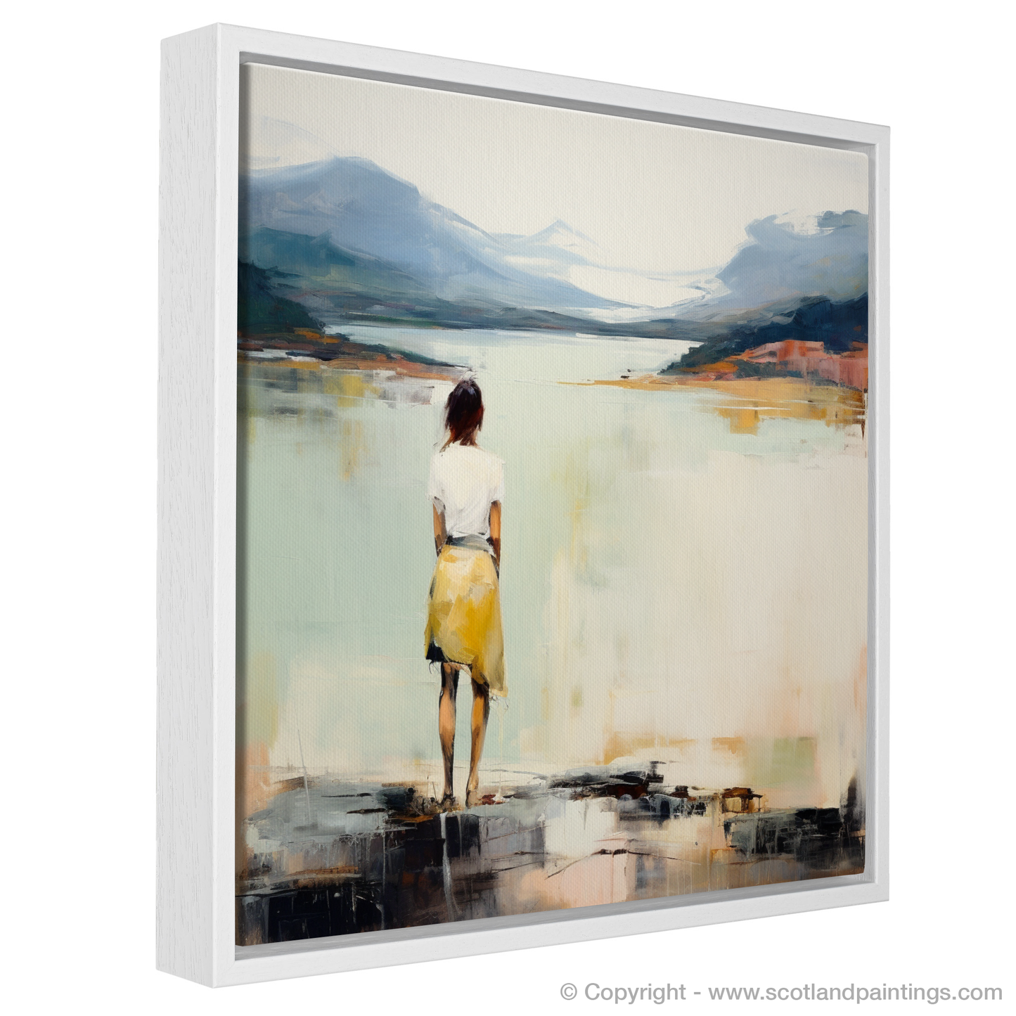 Serene Reflections at Loch Maree: An Abstract Expression of Contemplation and Elegance