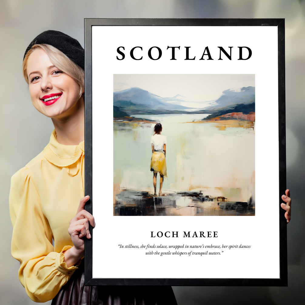 Person holding a poster of Loch Maree