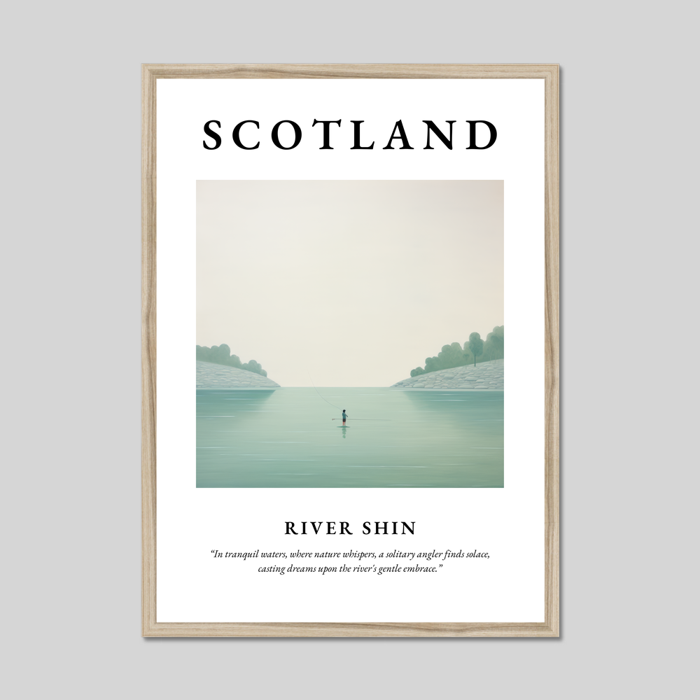 Poster in a natural frame with the word Scotland