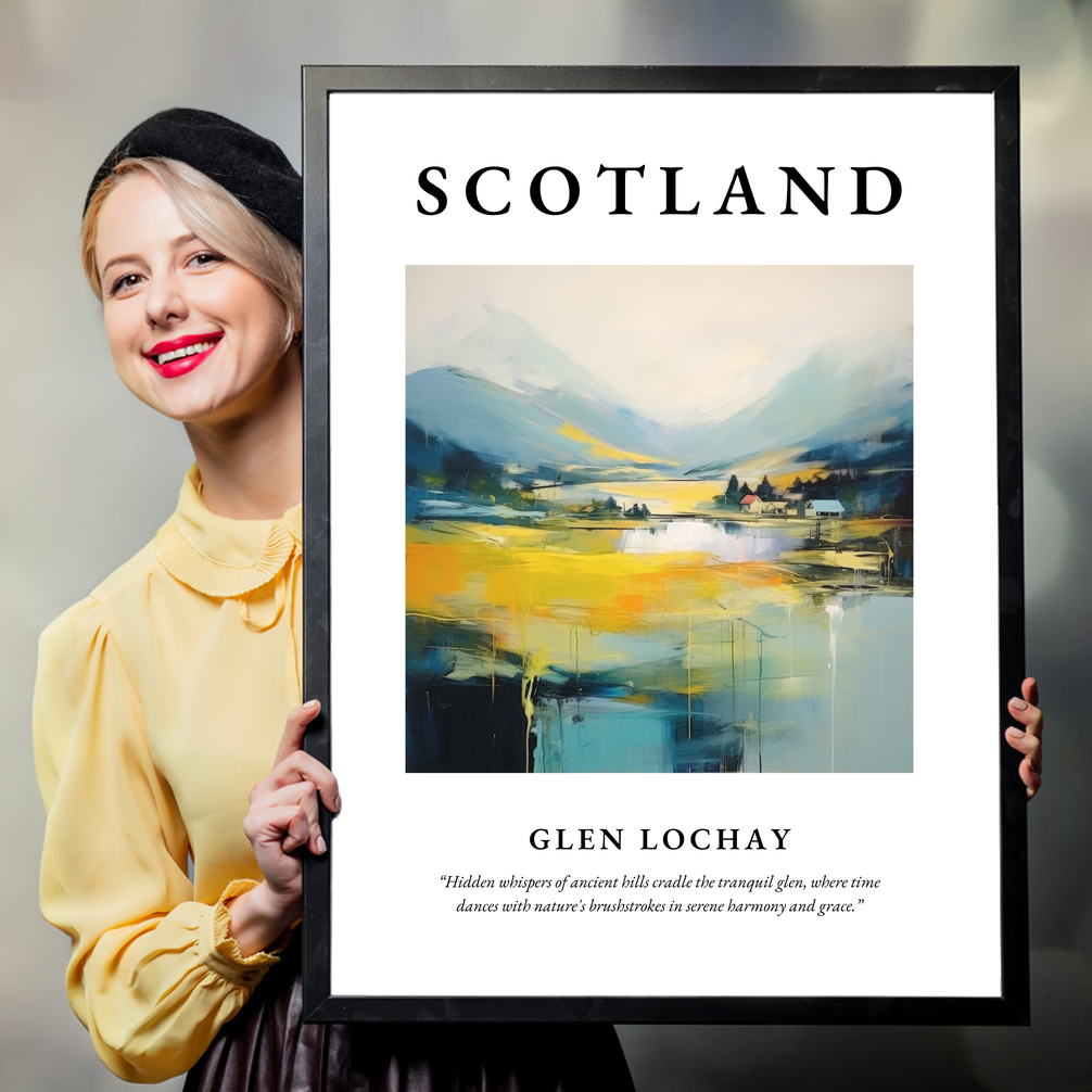 Person holding a poster of Glen Lochay