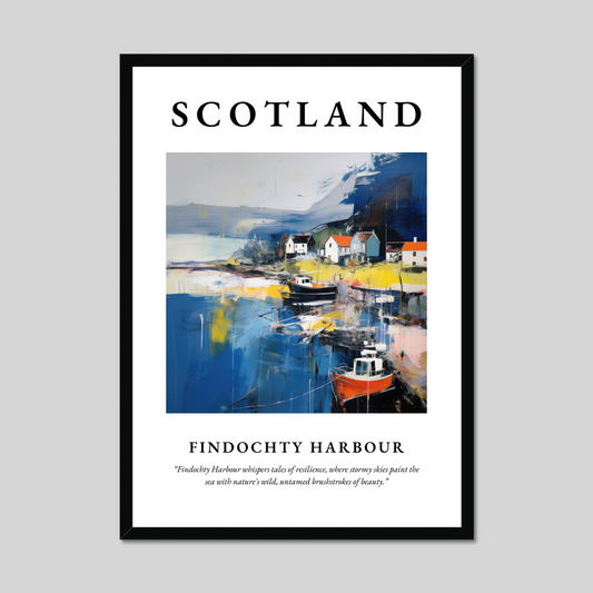 Poster of Findochty Harbour, Scotland.