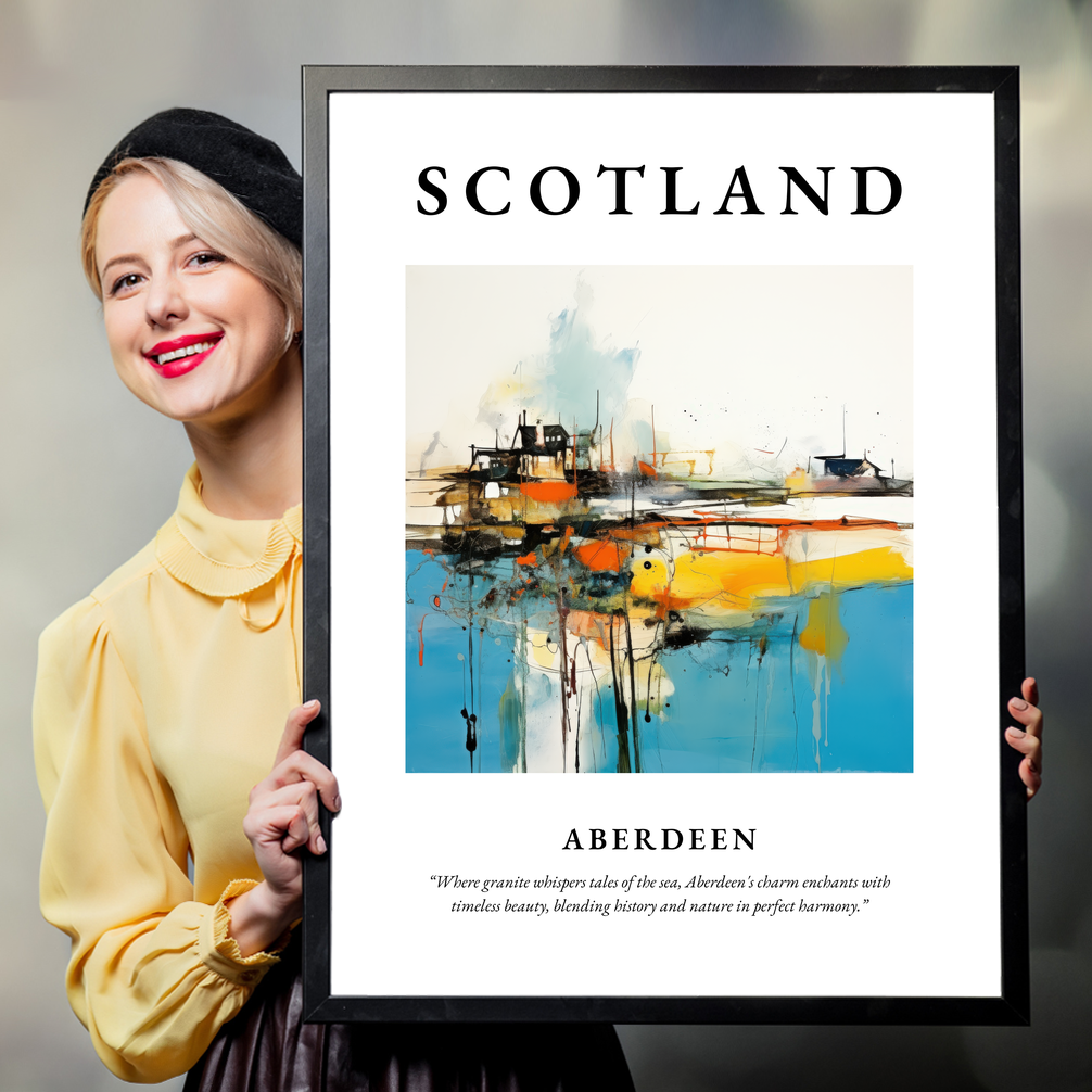 Person holding a poster of Aberdeen