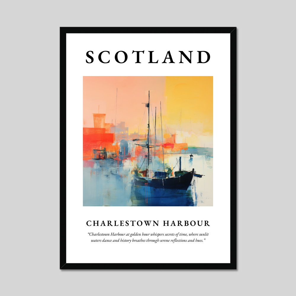 Poster of Charlestown Harbour, Scotland.