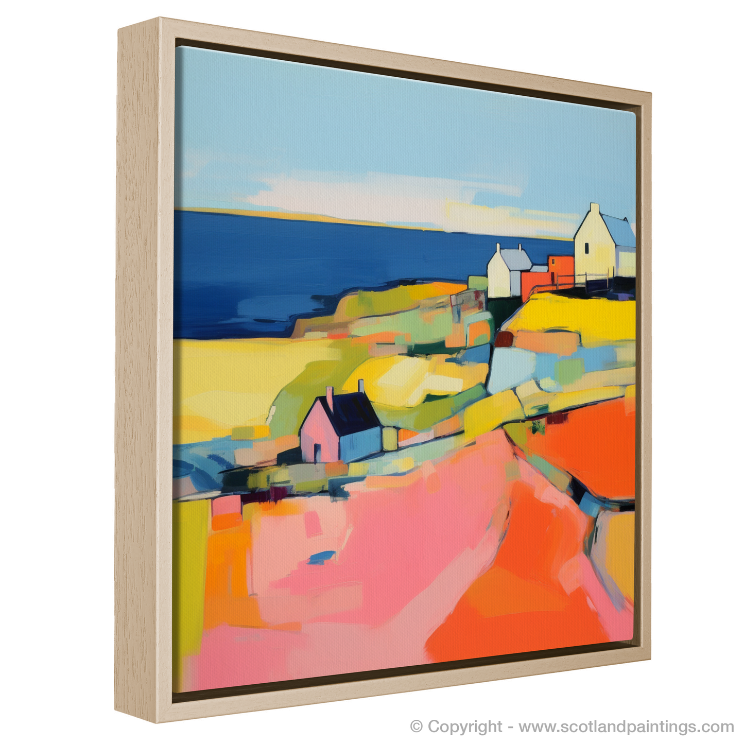 Cullen's Coastal Abstract: A Vibrant Reimagining of Scottish Village Life