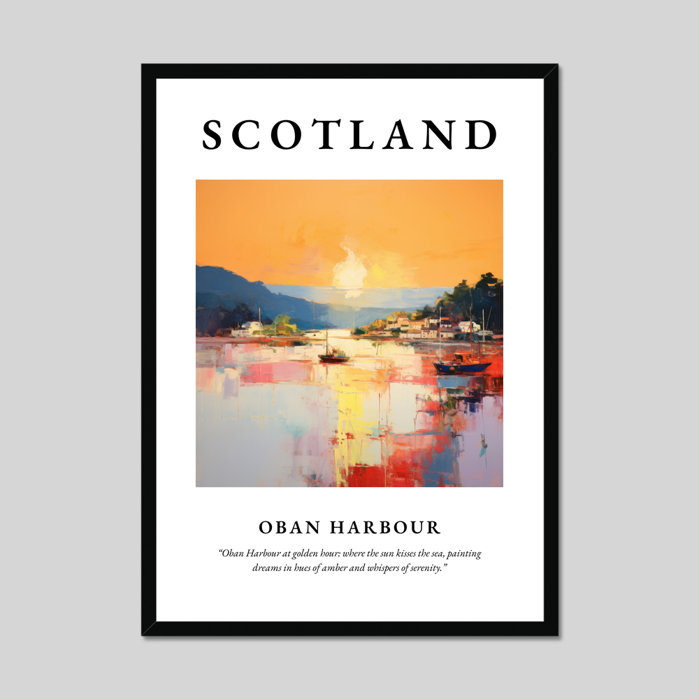 Poster of Oban Harbour, Scotland.