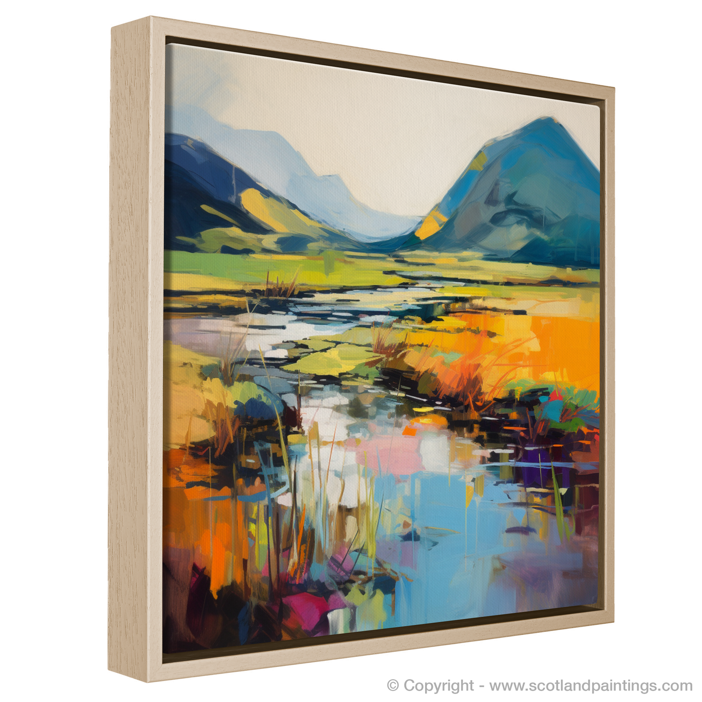 Reflections of Glencoe: An Abstract Dance of Colour and Light