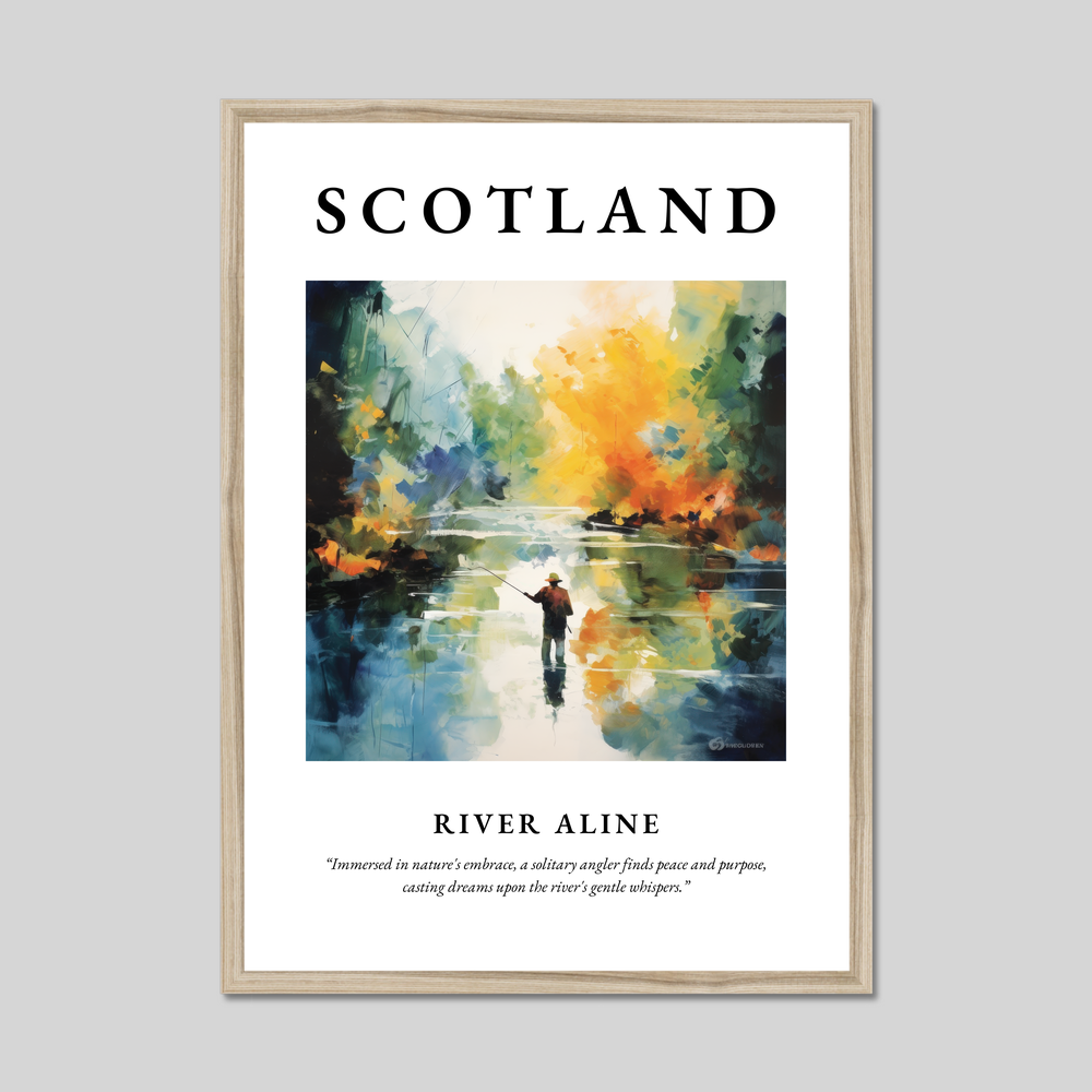 Poster in a natural frame with the word Scotland