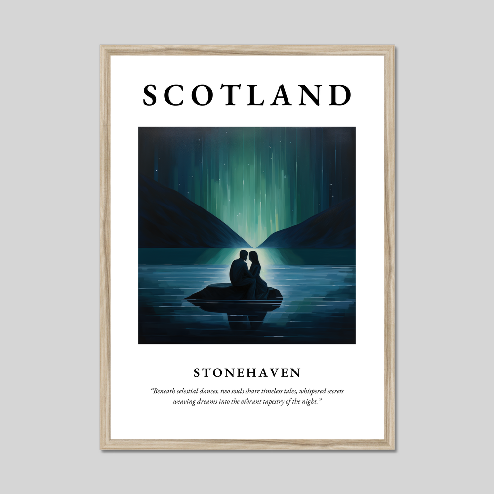 Poster in a natural frame with the word Scotland