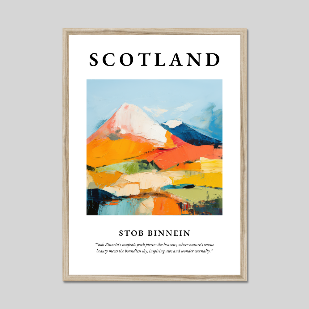 Poster in a natural frame with the word Scotland