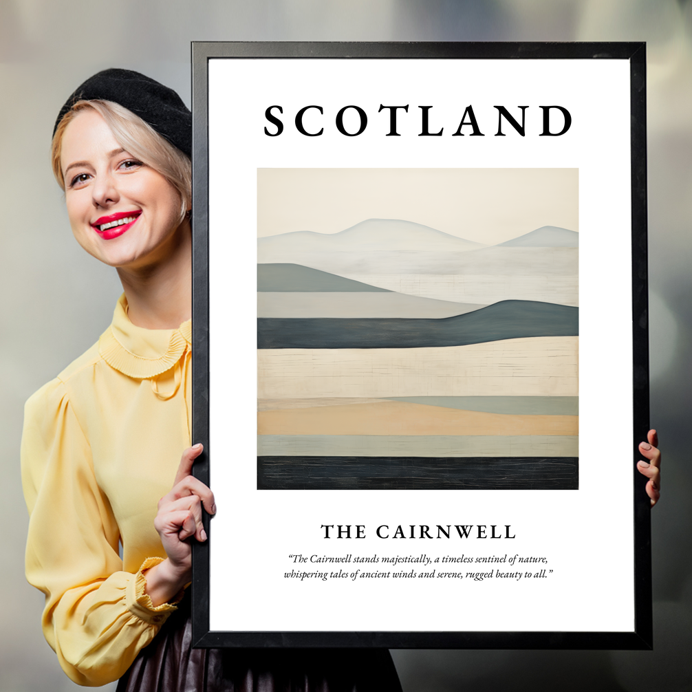 Person holding a poster of The Cairnwell