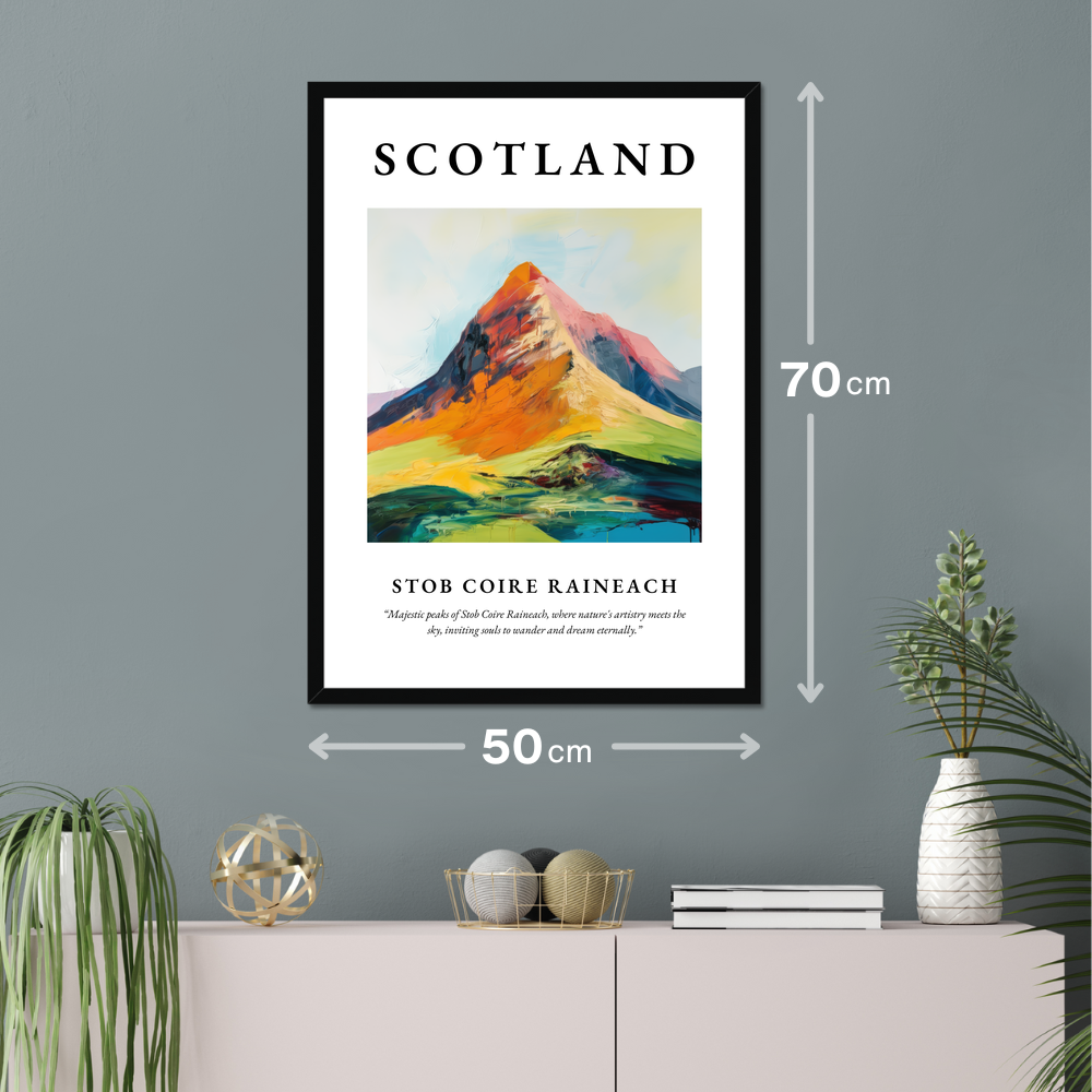 Poster of Stob Coire Raineach hanging on a wall