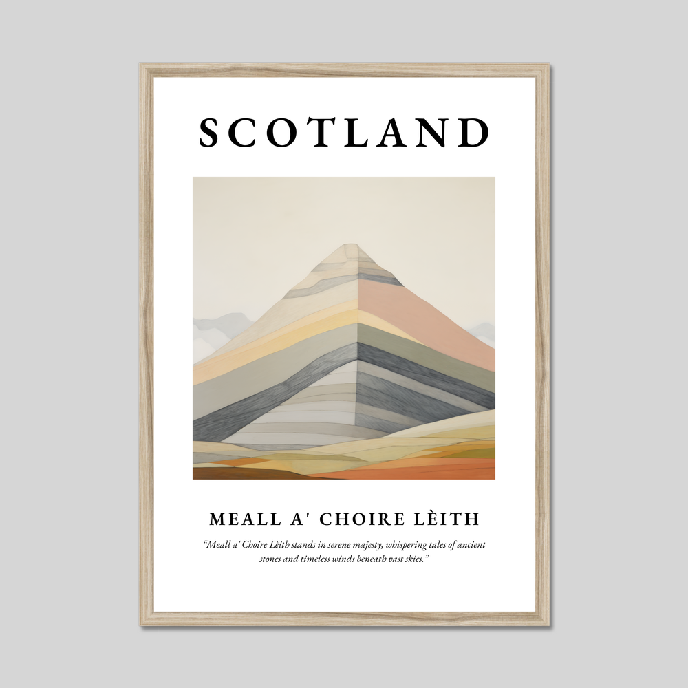 Poster in a natural frame with the word Scotland