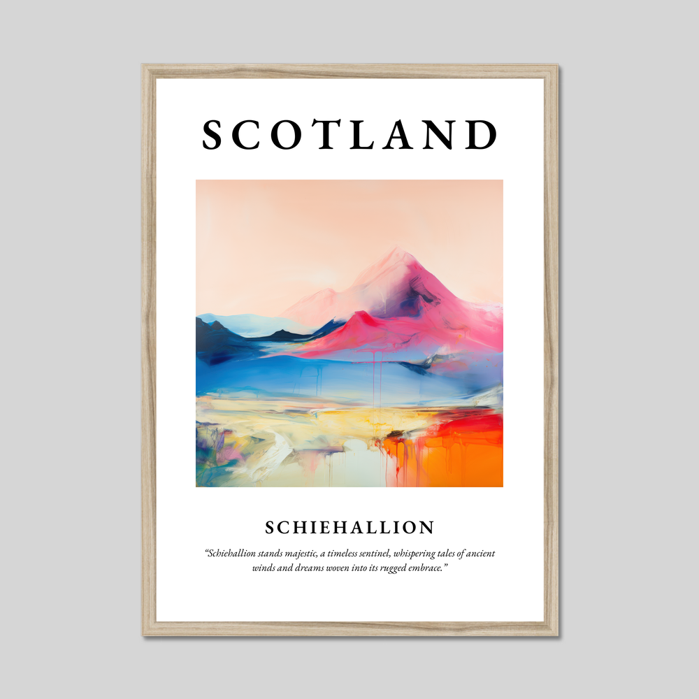 Poster in a natural frame with the word Scotland