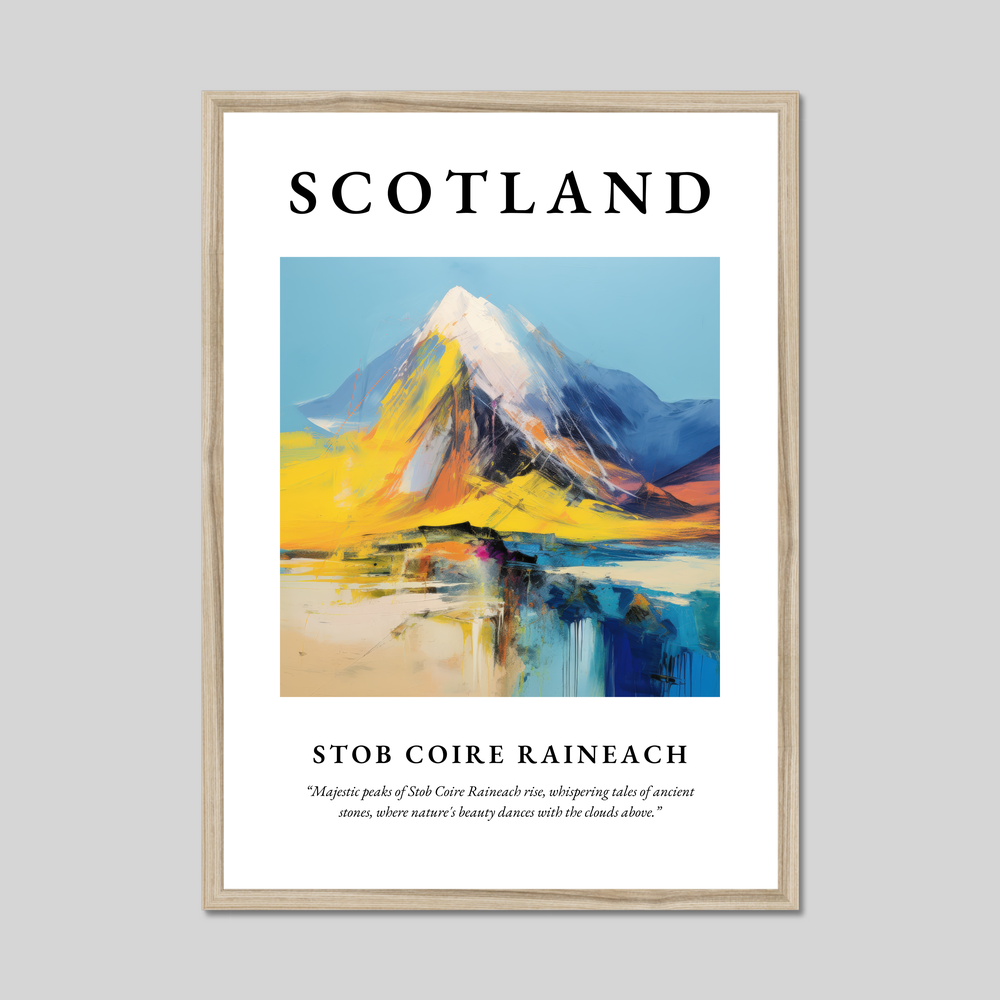 Poster in a natural frame with the word Scotland