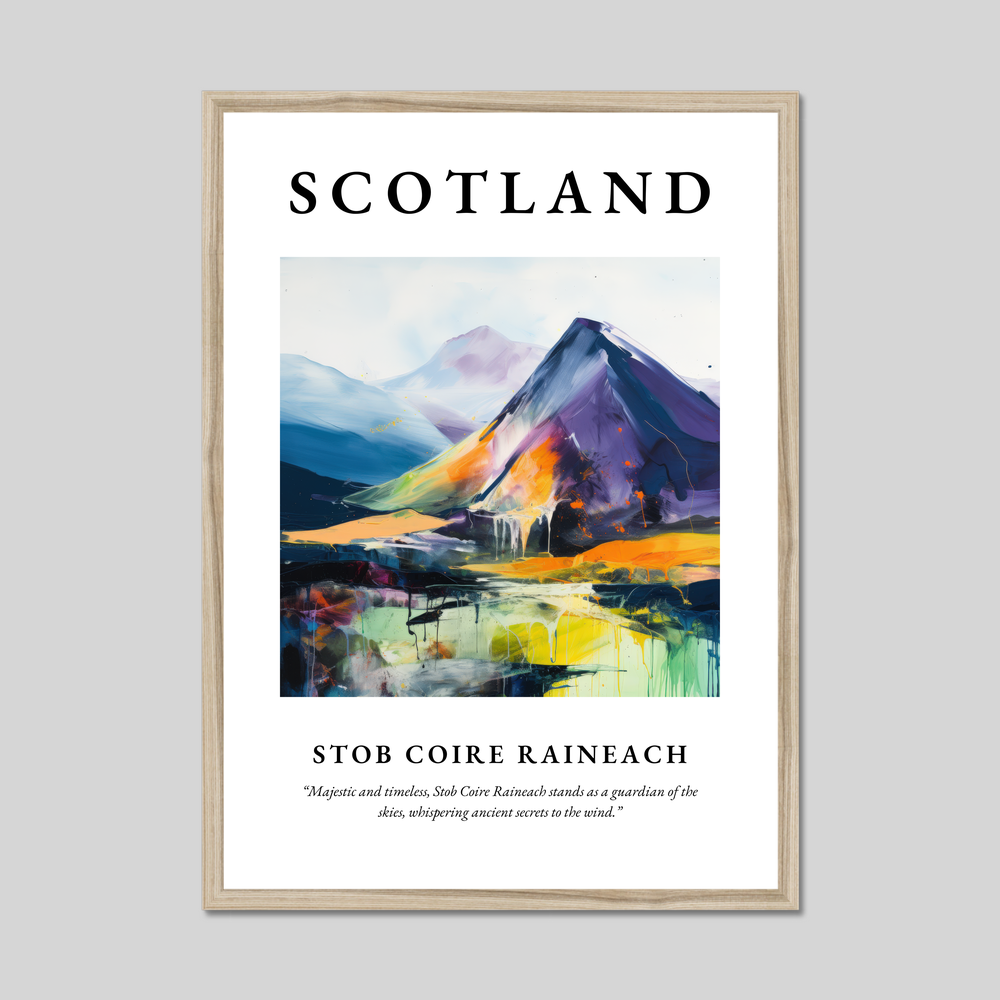 Poster in a natural frame with the word Scotland