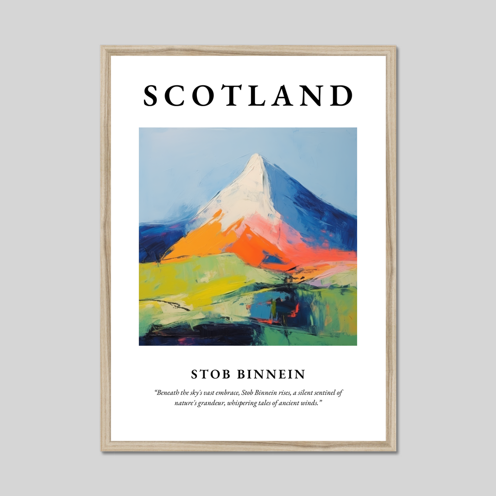 Poster in a natural frame with the word Scotland