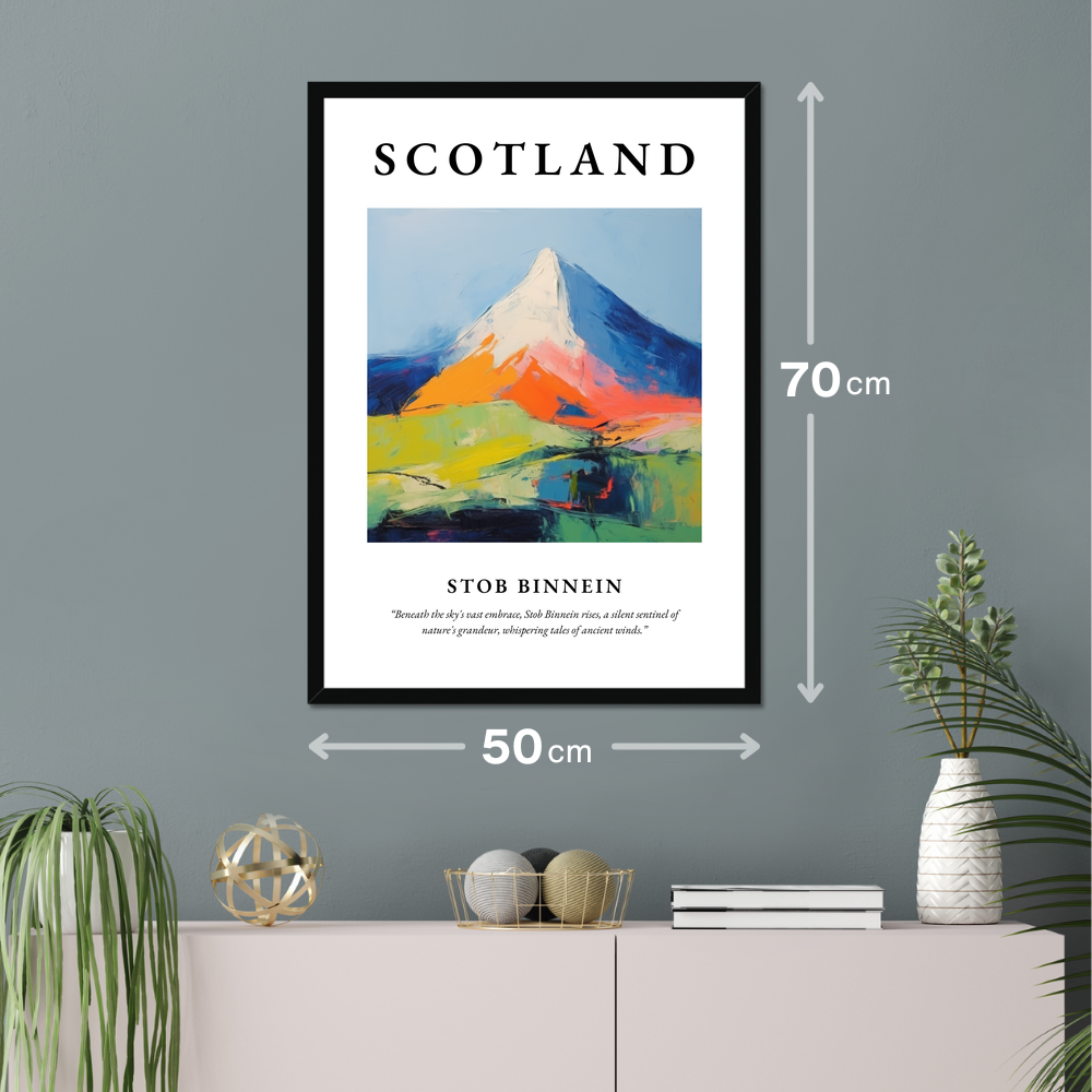 Poster of Stob Binnein hanging on a wall