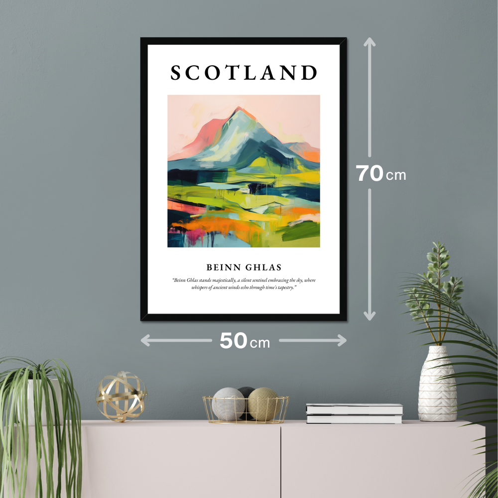 Poster of Beinn Ghlas hanging on a wall